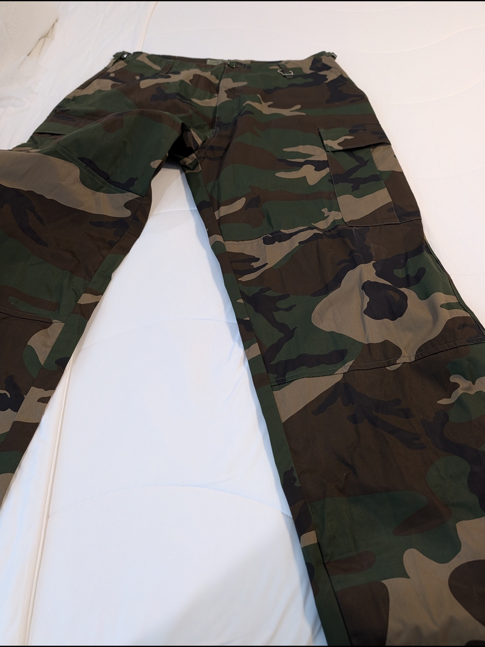 Storm F-16C Woodland Camo Tactical Cargo Pants XL Military Style Drawstring - Picture 2 of 8